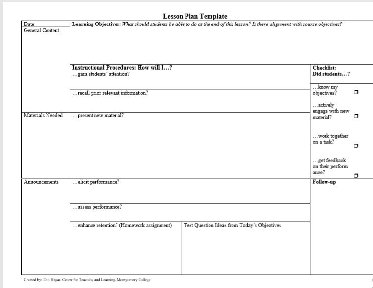 15 Free Lesson Plan Templates - Free Word Templates