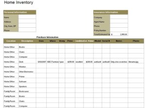 Free Inventory List Templates - Free Word Templates