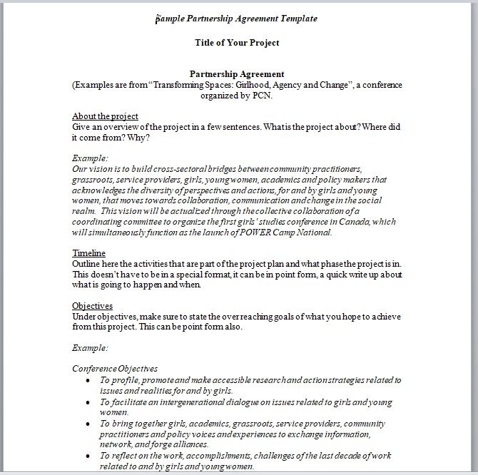 Partnership Agreement Template