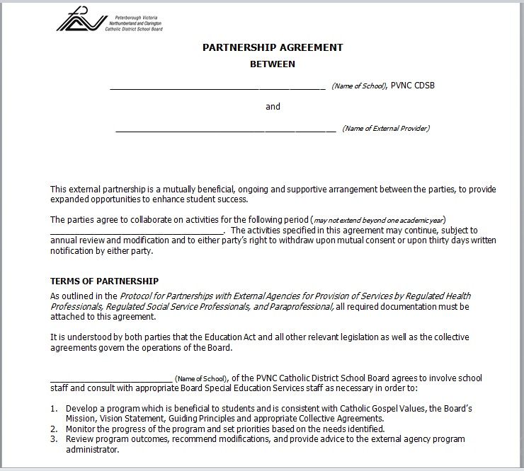 Partnership Agreement Template