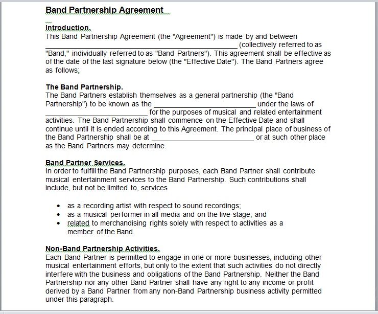 Partnership Agreement Template