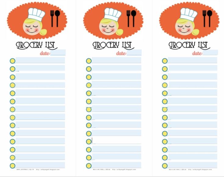 20 Free Shopping List Templates - Free Word Templates