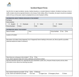 Free Police Report Templates - Free Word Templates