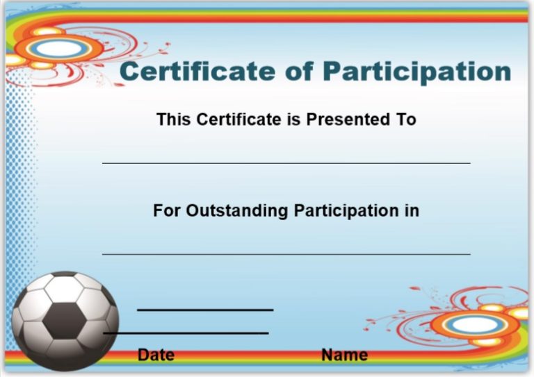 Free Sports Certificate Templates Free Word Templates