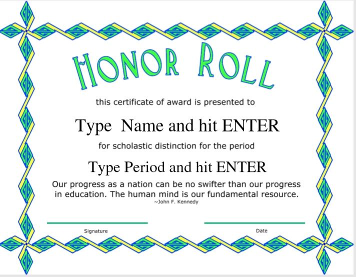Certificate of Honor Template 10