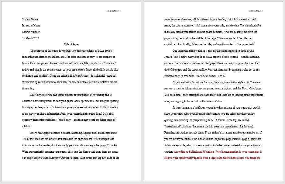 Free MLA Format Templates Free Word Templates Free MLA Format Templates Free Word Templates