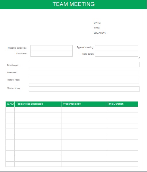 Meeting Agenda Template