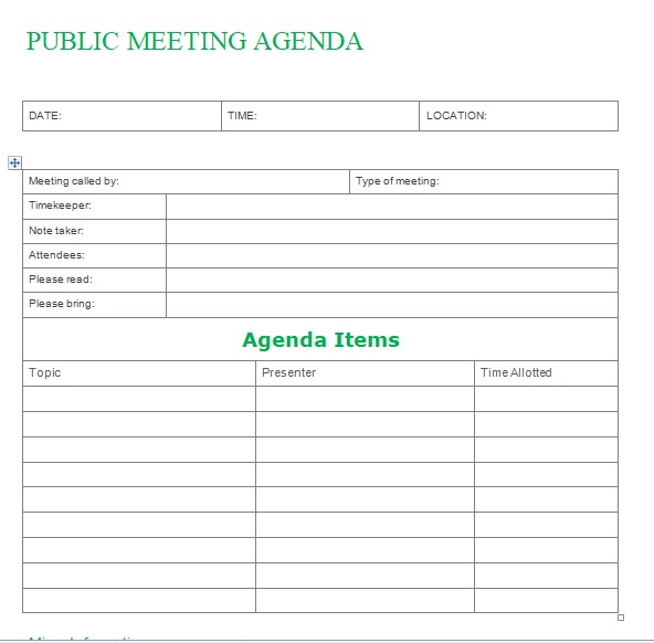 Meeting Agenda Template