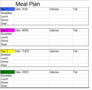 Free Menu Planner Templates - Free Word Templates