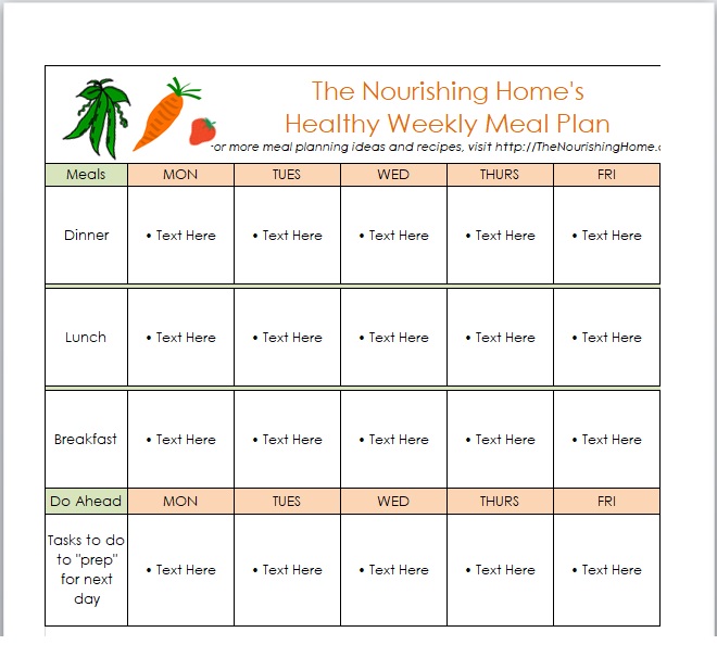 15 Free Menu Planner Templates - Free Word Templates