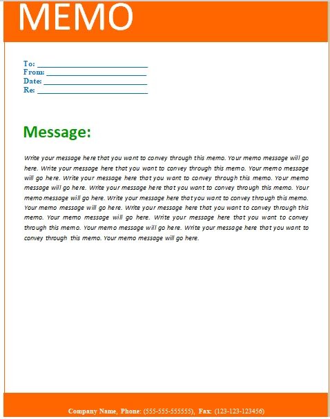 Memo Template
