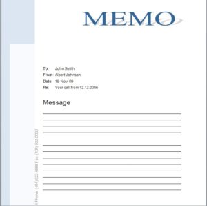 Free Memo Templates - Free Word Templates