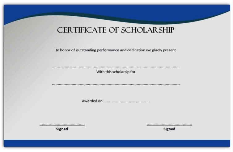 scholarship certificate template 11