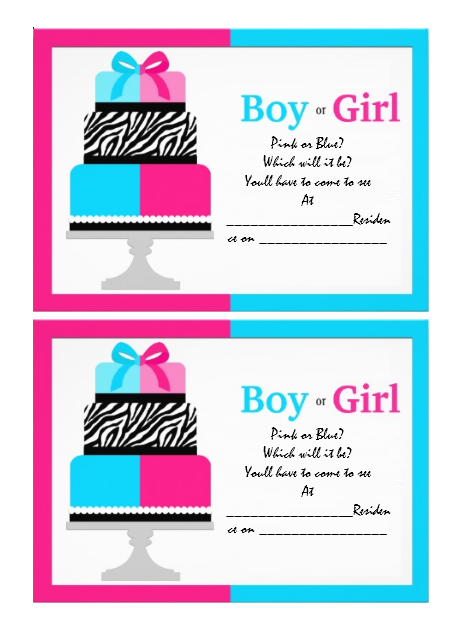16 Free Gender Reveal Invitation Templates - Free Word Templates