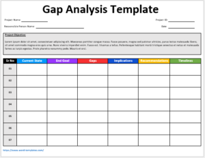 Free Gap Analysis Templates Free Word Templates