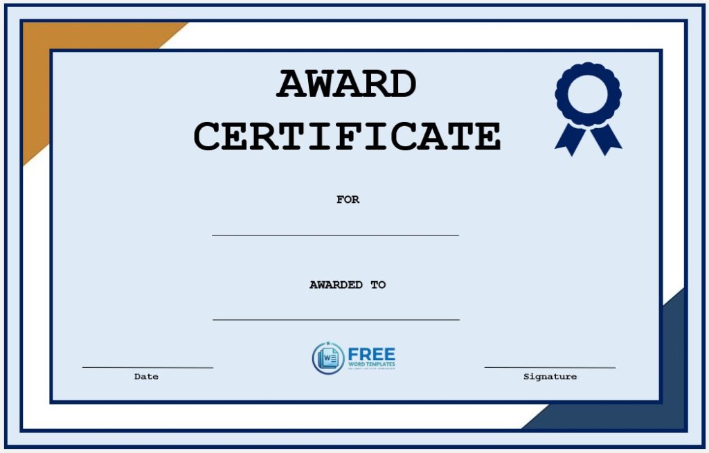 Award Certificate Design Template
