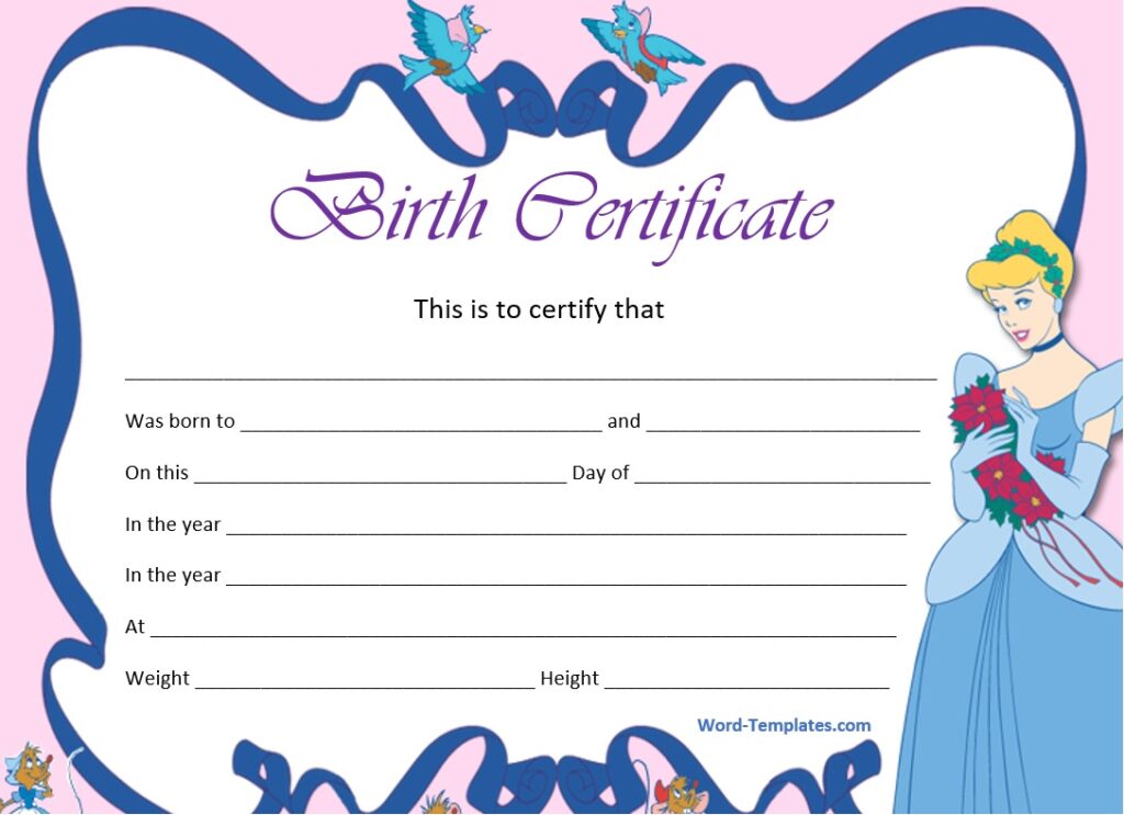 Birth Certificate Template 03