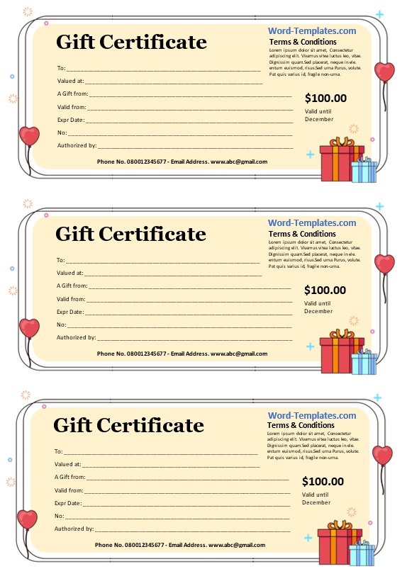 Gift Certificate Template 02