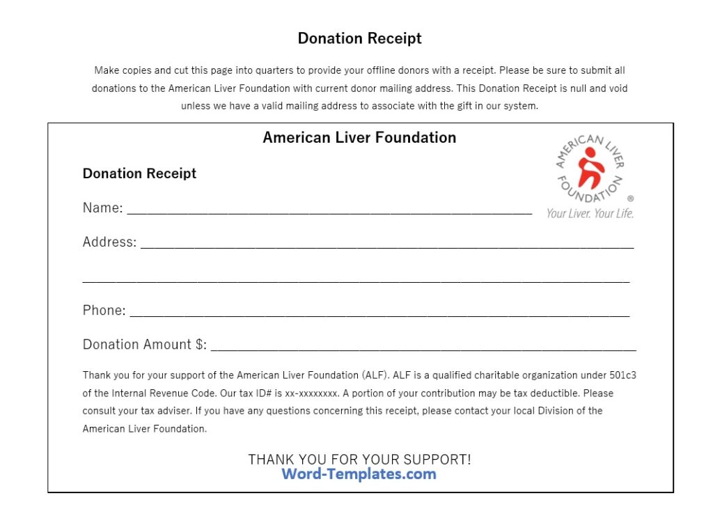 donation receipt template 03