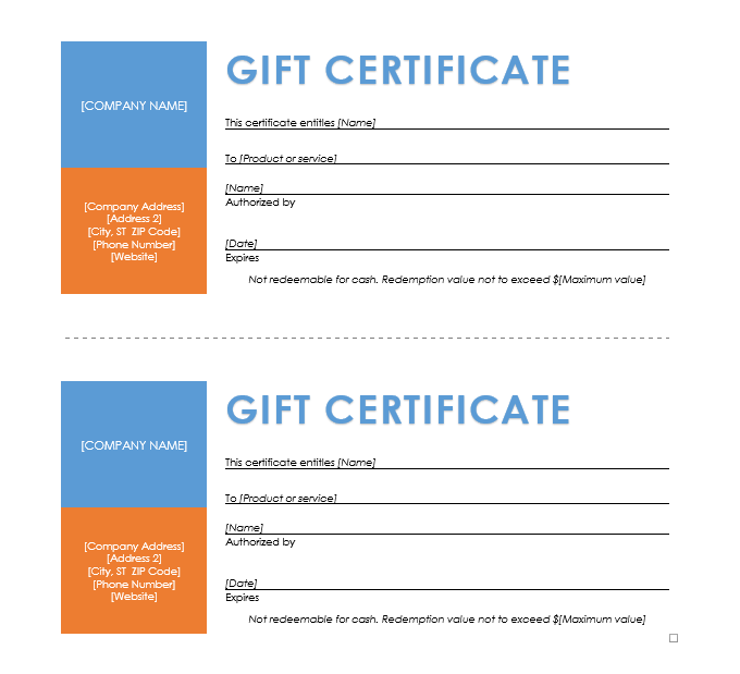 Gift Certificate Template 08