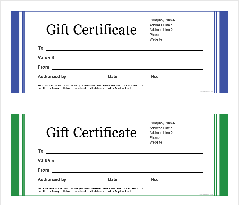 Gift Certificate Template 10