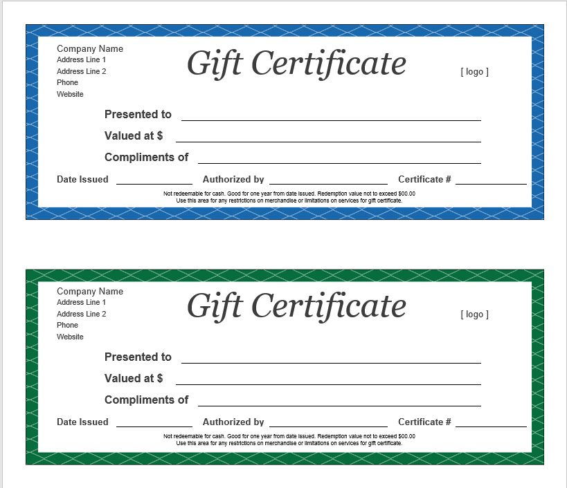Gift Certificate Template 11