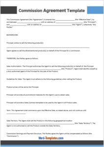 Commission Agreement Template 03