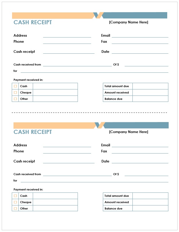 Cash Receipt Template
