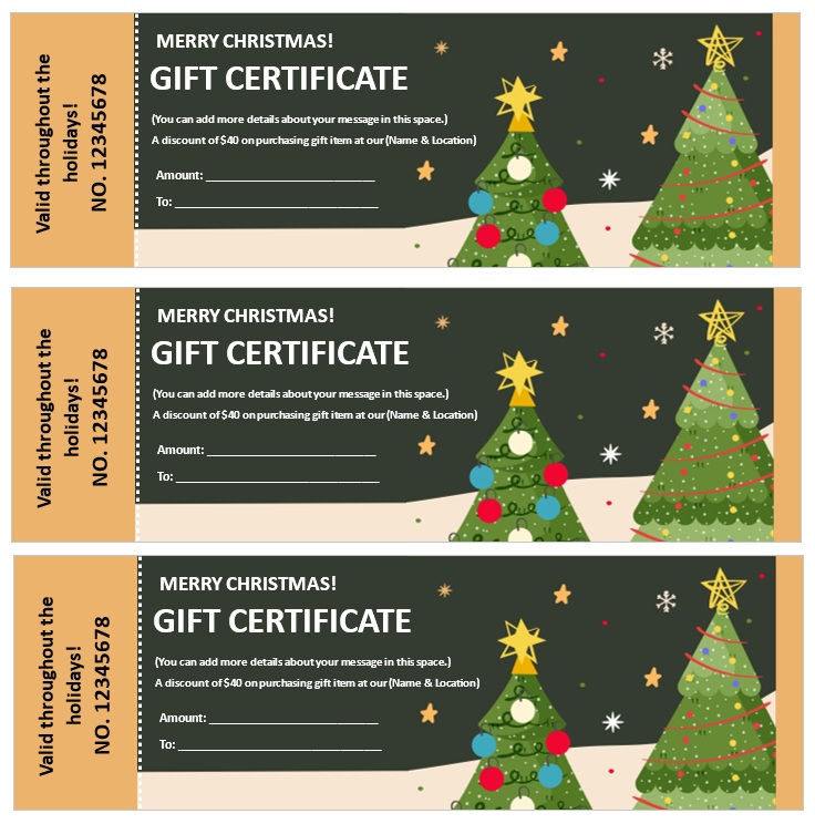 Christmas Gift Certificate Template 08
