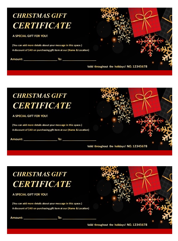 Christmas Gift Certificate Template 10