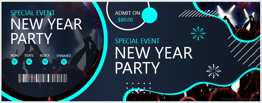 New Year Concert Ticket Template 01