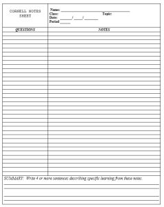 10+ Cornell Notes Templates You Can Edit in Word - Free Word Templates