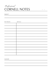 10+ Cornell Notes Templates You Can Edit in Word - Free Word Templates