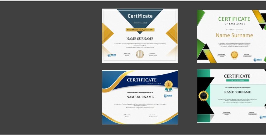 Certificate of Excellence Templates
