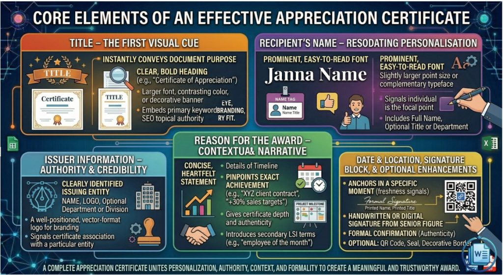 core elements appreciation certificate