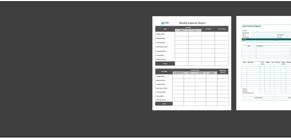 expense report templates